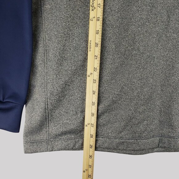 Nike Mens Dri-Fit Quarter-Zip Pullover Sweatshirt XL Gray & Navy - Picture 7 of 10